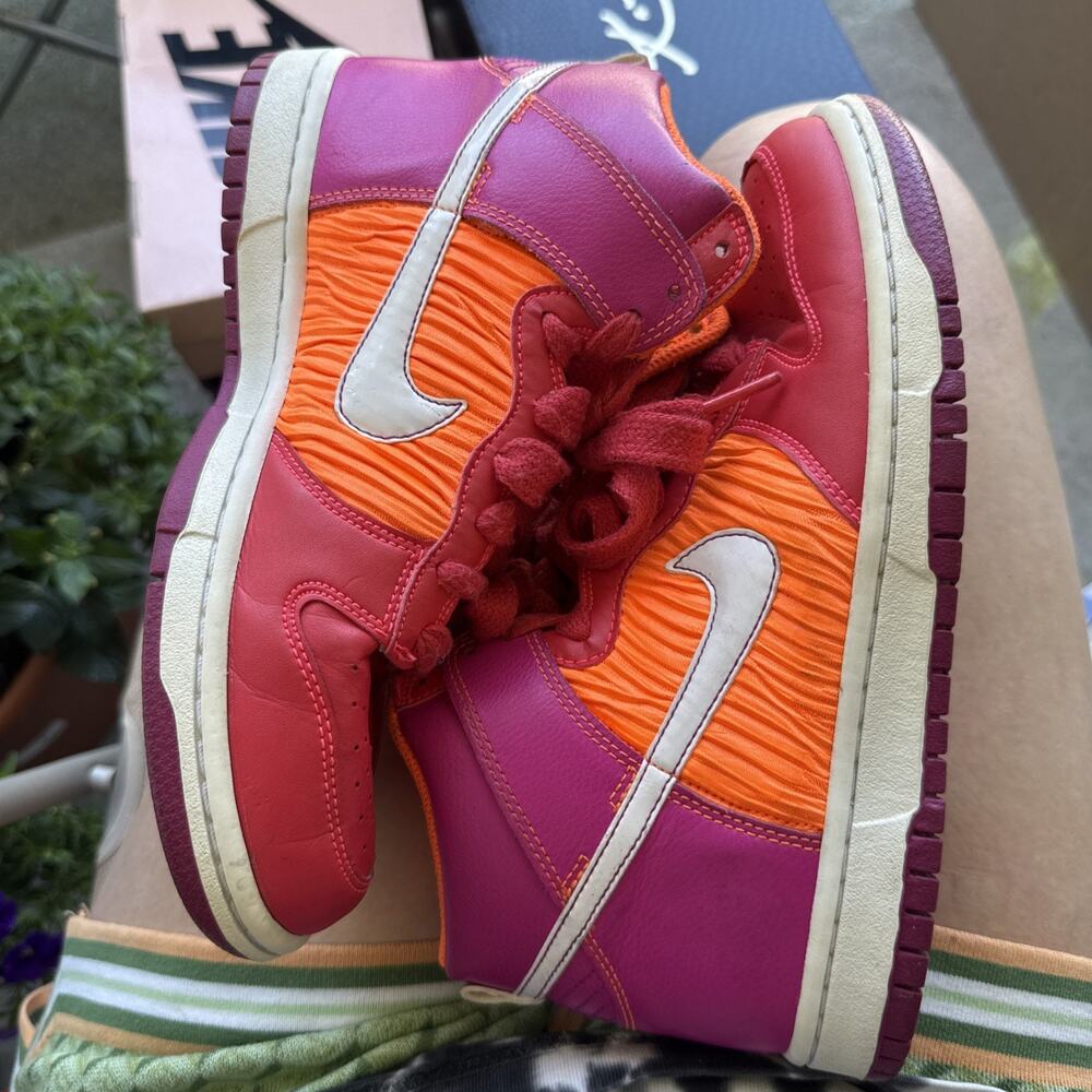 Size 7 - Nike Dunk 6.0 Premium High Red Orange Grape W